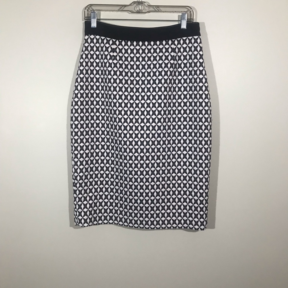 Banana Republic Pencil Skirt Faux Leather Trim
